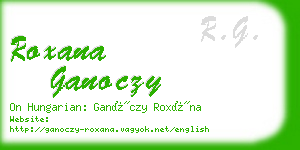 roxana ganoczy business card